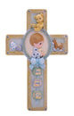 Precious Moments Wall Cross: Boy, Jesus Loves Me