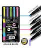 Zebrite Wet Double Ended Bible Highlighter Set of 5, Caution Might Bleed Through