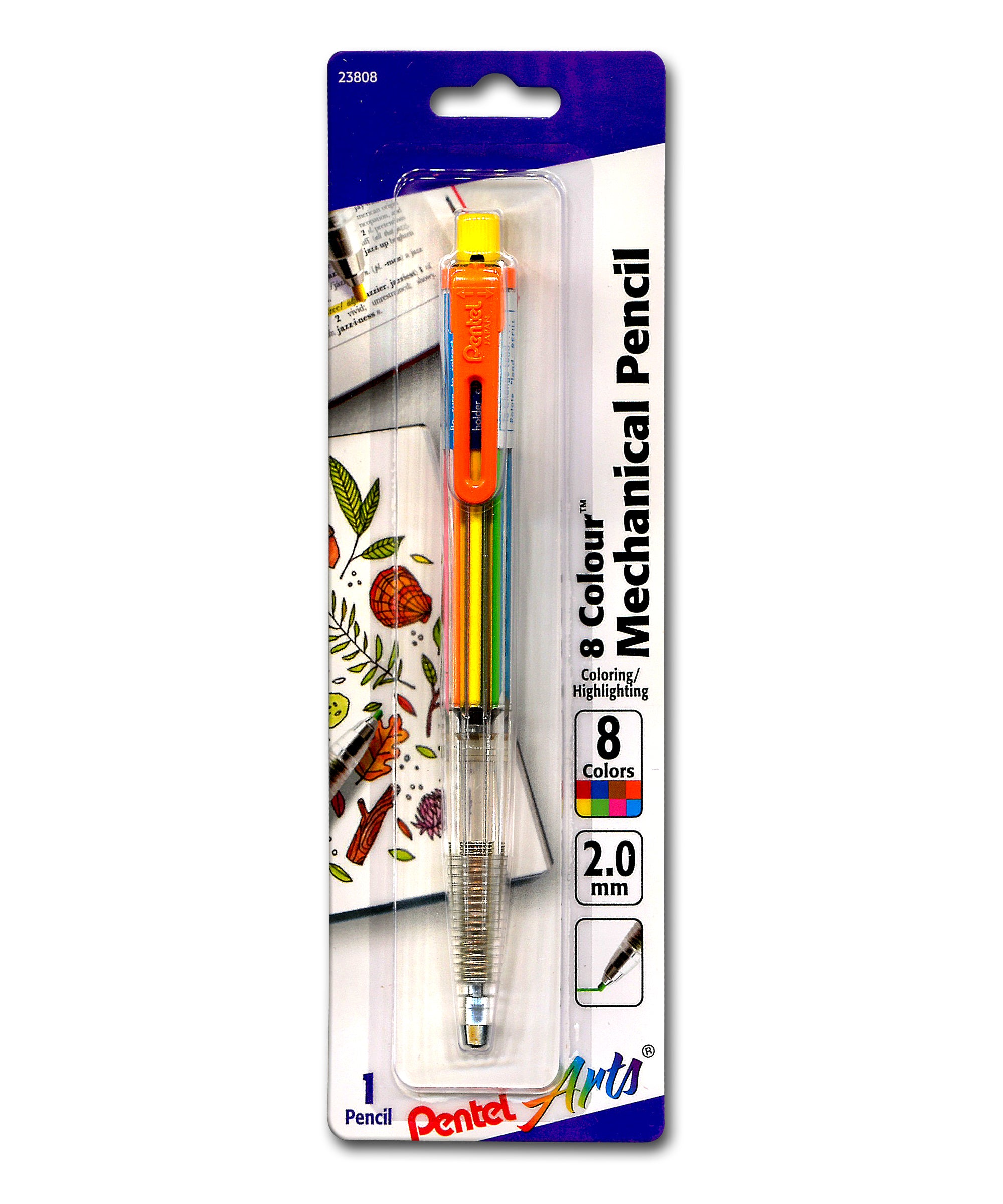 Pentel 8 Colour Automatic Pencil 2.0mm