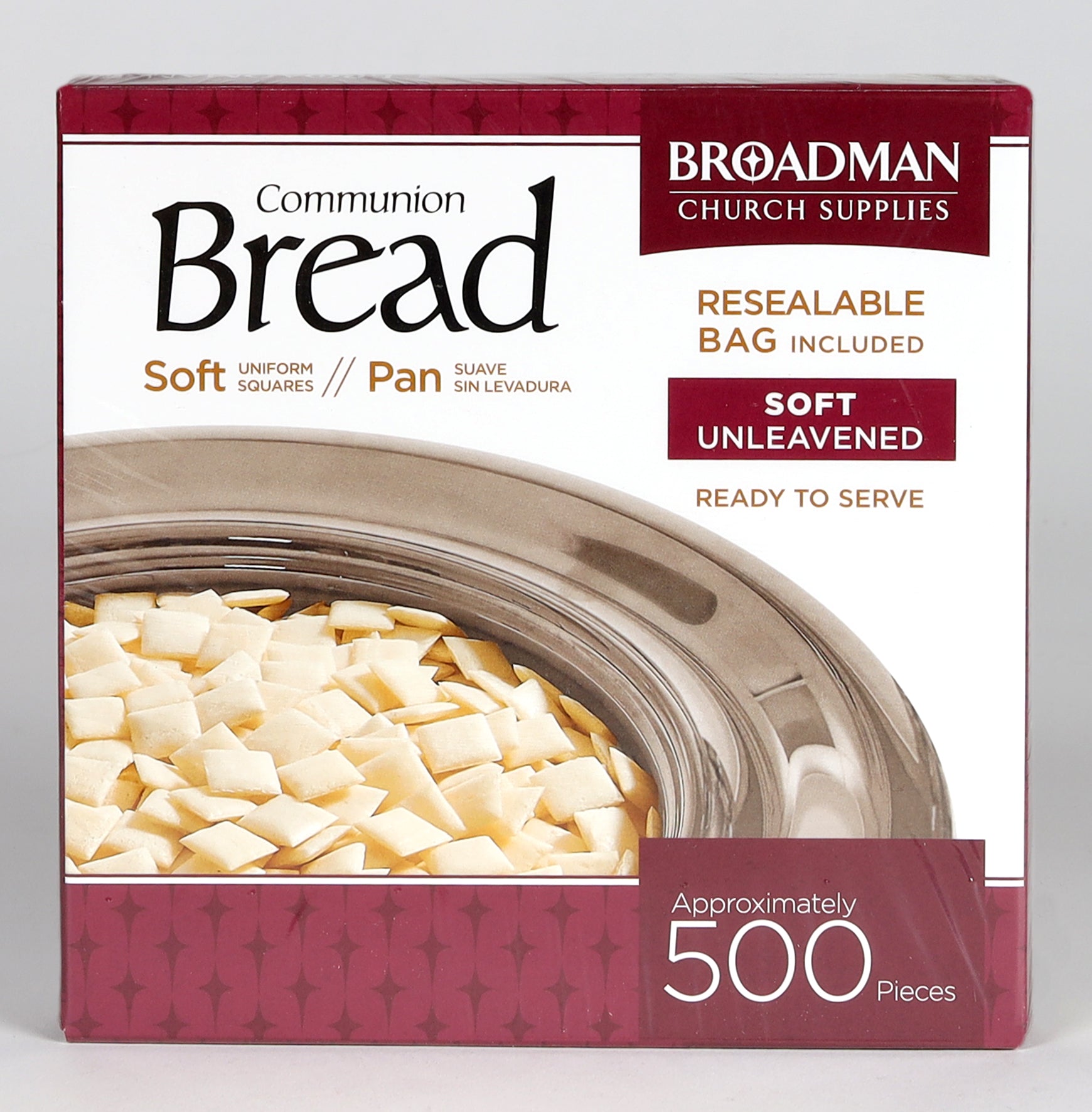 Communion Bread Unleavened Soft 500 Pieces