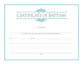 Certificate: Baptism Blue Foil (6 Pack)