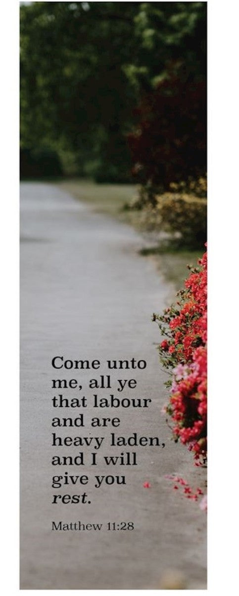Bookmark- 25 Pack: All Ye That Labor, Matthew 11:28-29 KJV