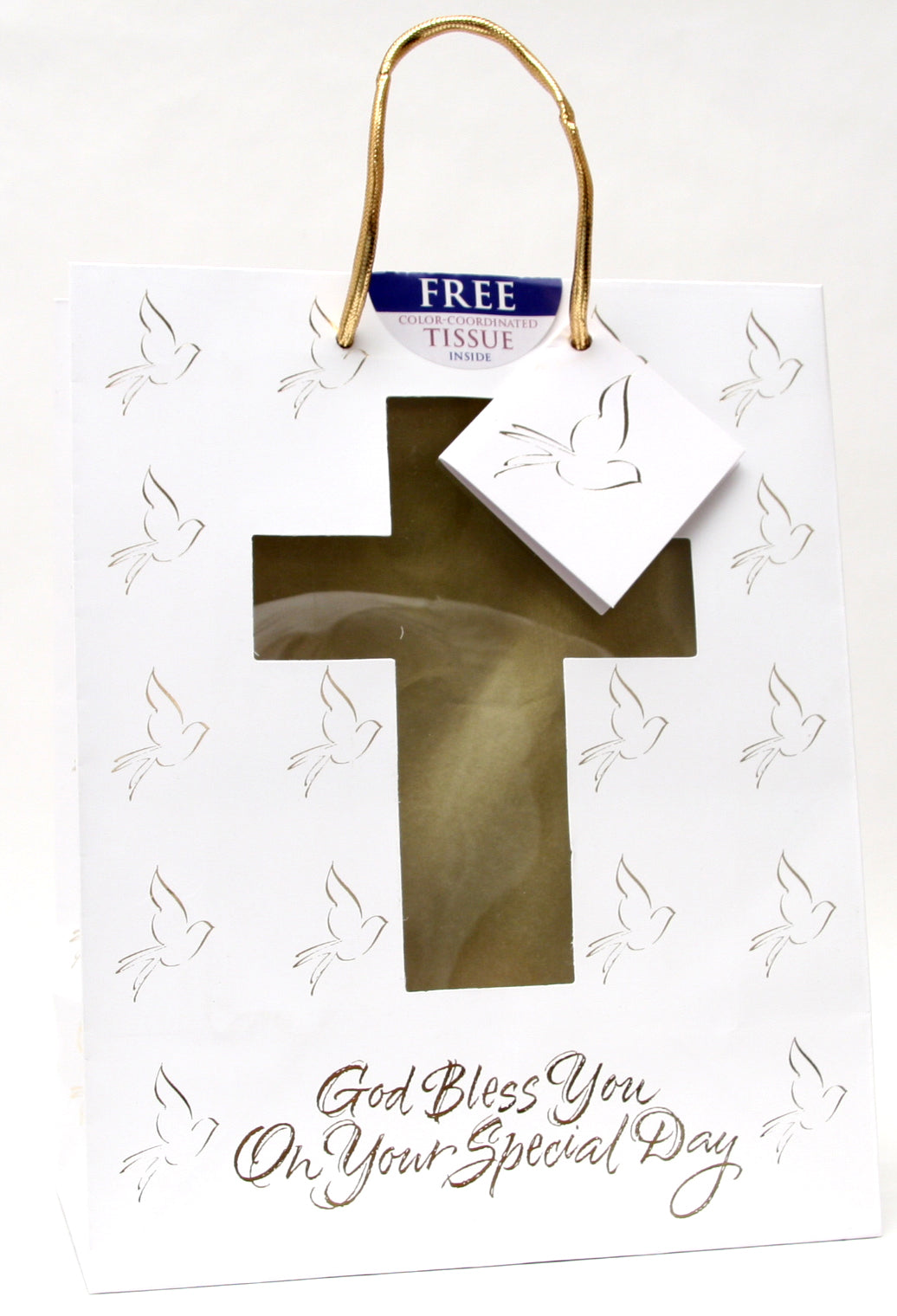 Gift Bag Medium: Confirmation/Communion (Incl Tissue Paper & Gift Tag)