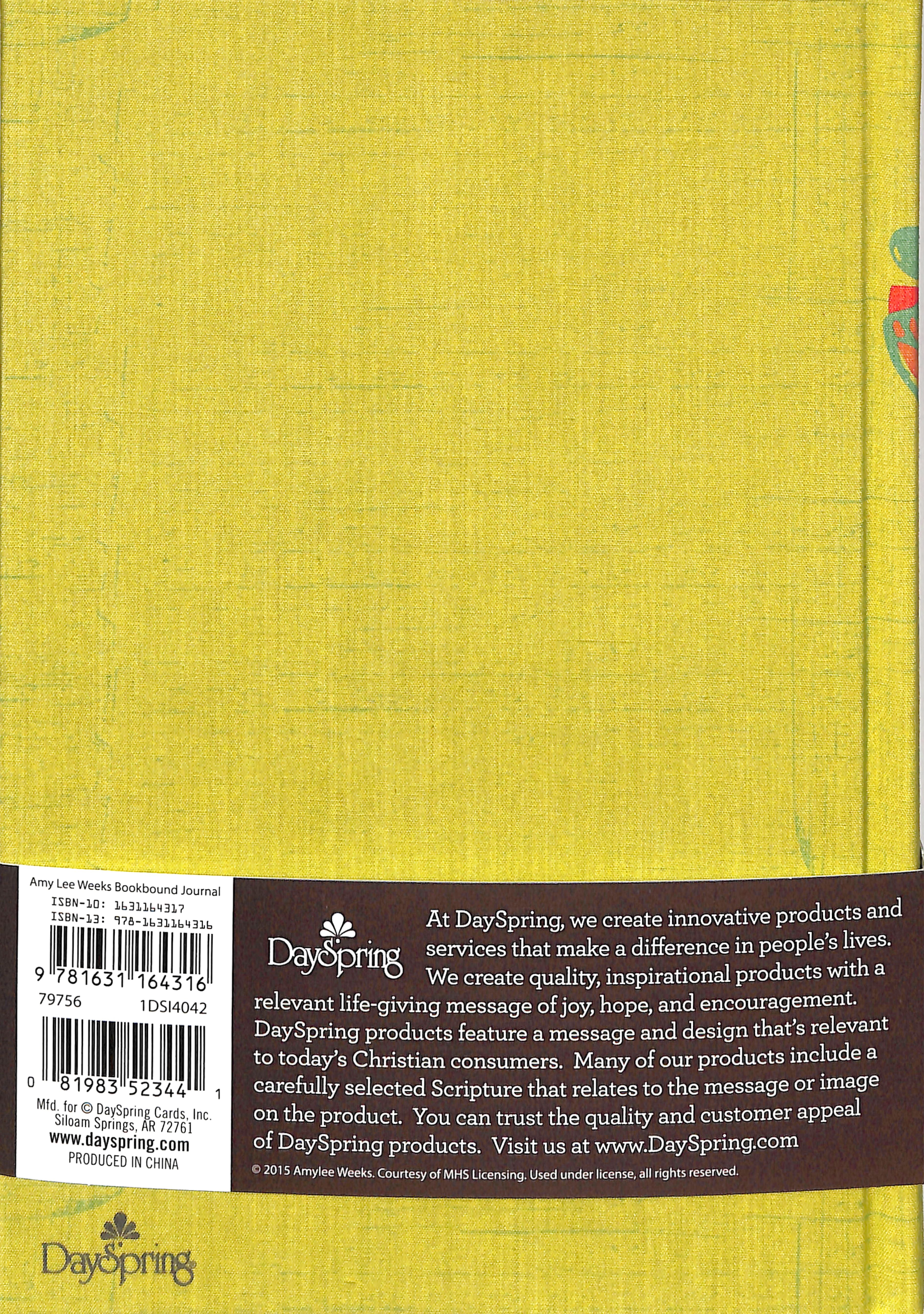 Journal: Hope Shines (Lime Bookcloth Cover)