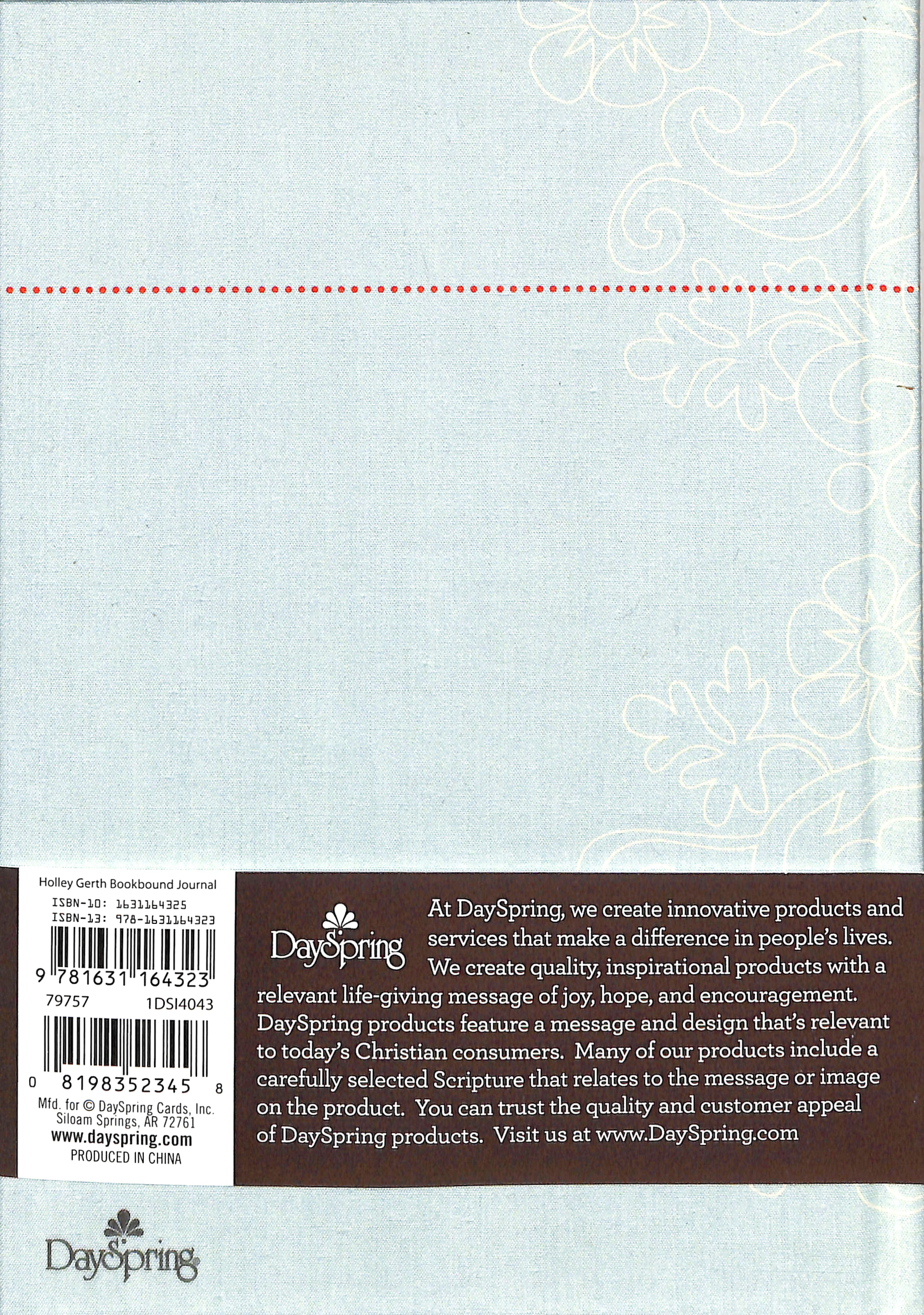 Journal: Perfectly Loved (Pail Blue Bookcloth Cover)