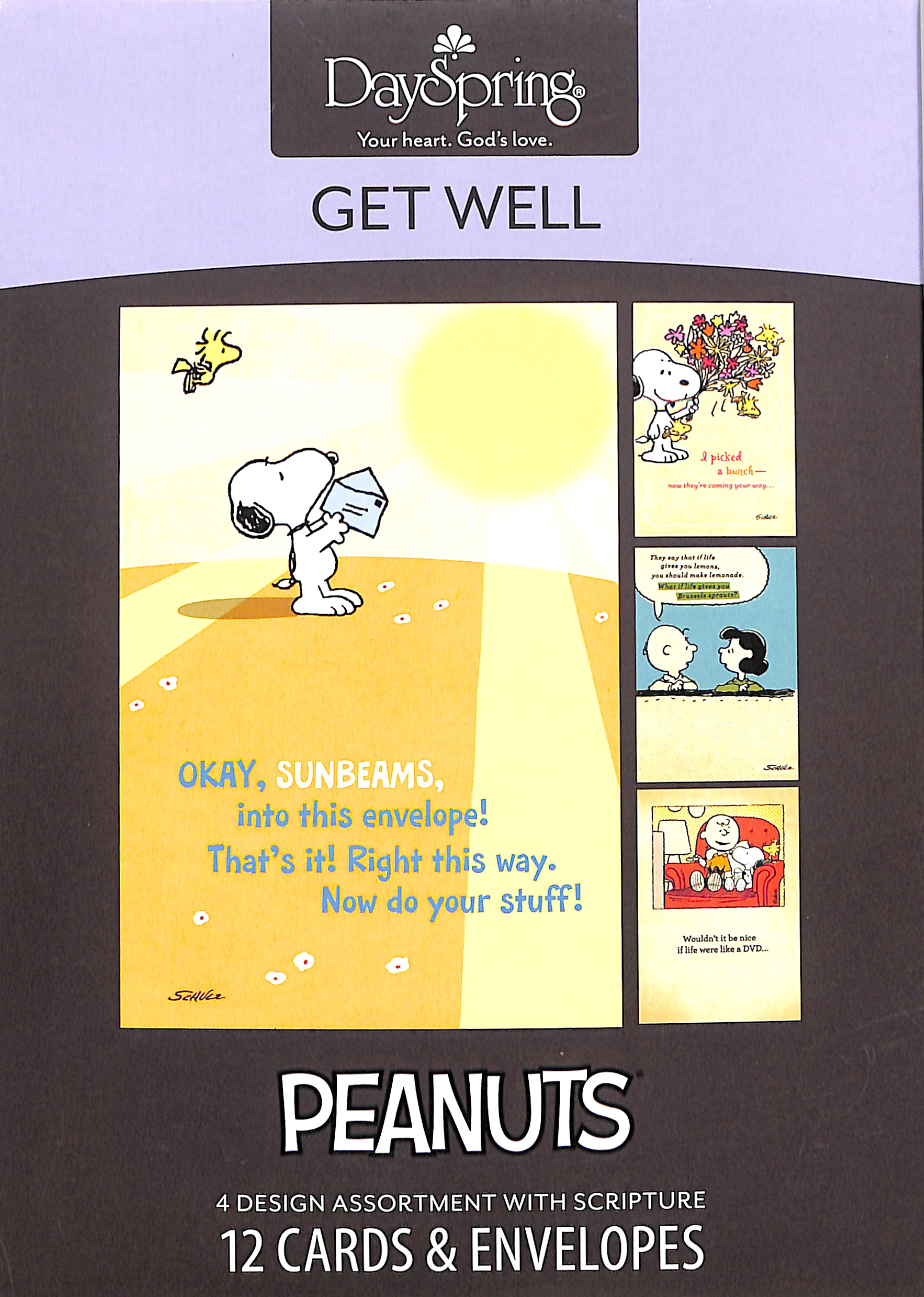 Boxed Cards Get Well: Peanuts