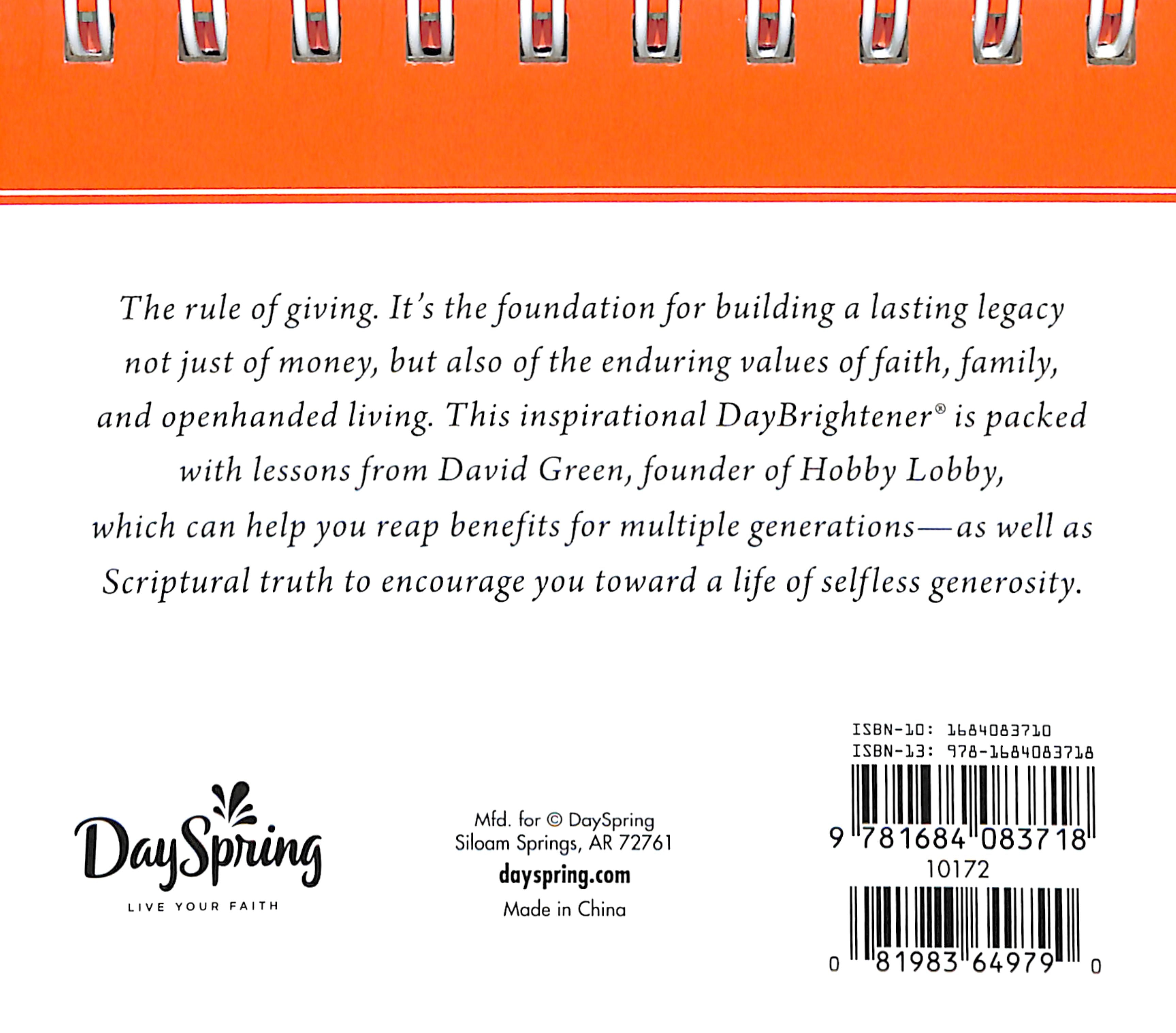 Daybrighteners: Giving It All Away ...And Getting It Back Again (Padded Cover)