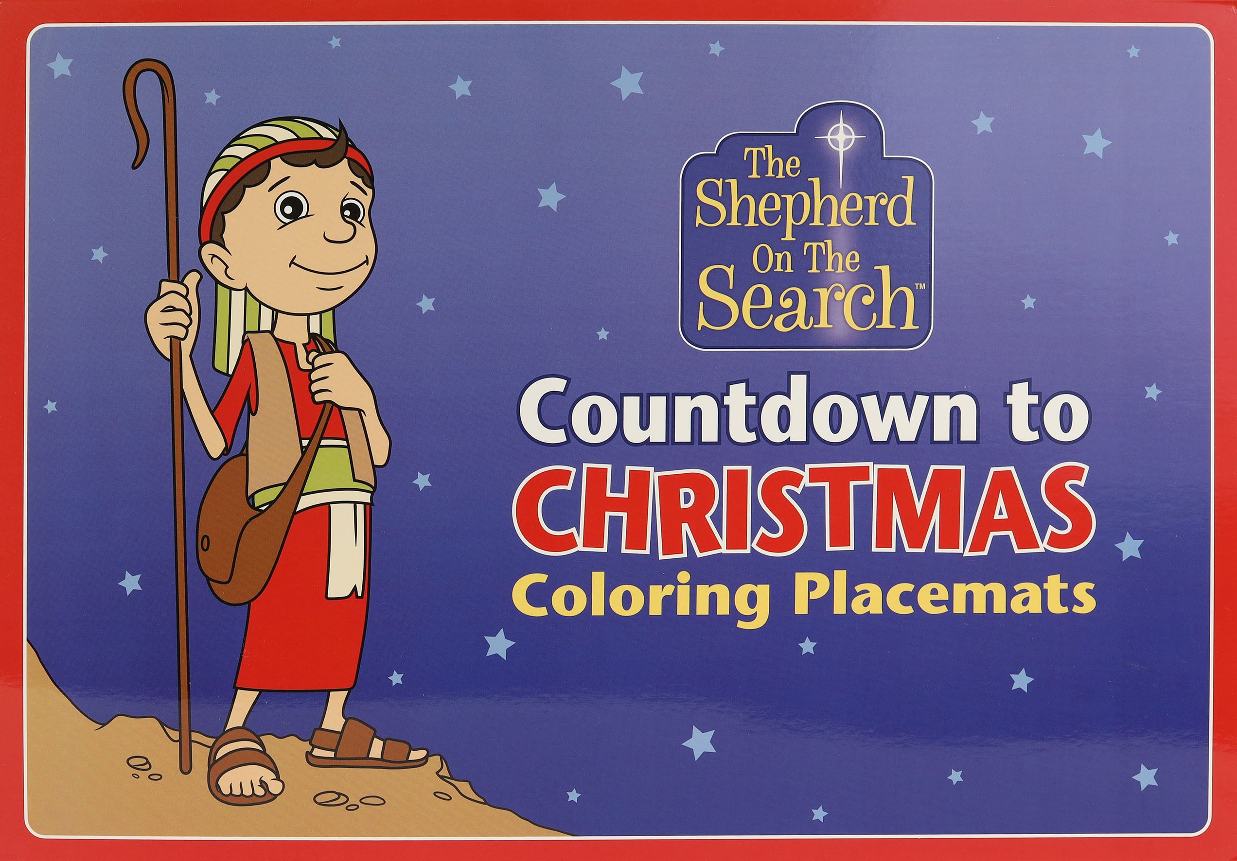 Countdown Christmas Coloring Placemats (25 Sheets) (Shepherd On The Search Series)
