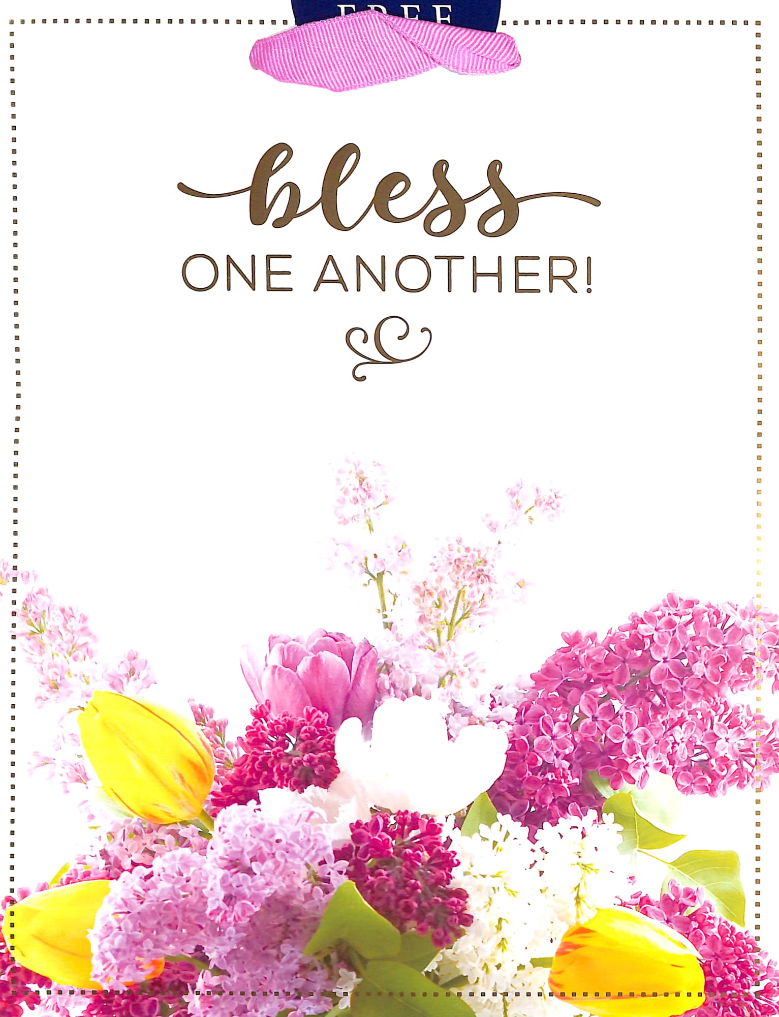 Gift Bag Medium: Bless One Another Bouquet (Incl Two Sheets Tissue Paper & Gift Tag)
