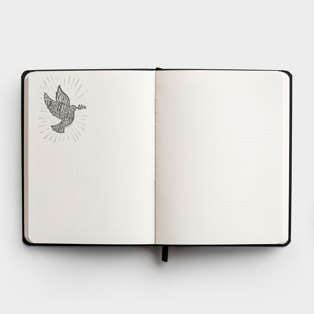 Signature Journal: Think on These Things, Black/White