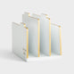 Wood Folder Holder : Live in Love, White With Gold Accents, 3 Slots (Mdf) (Candace Collection)