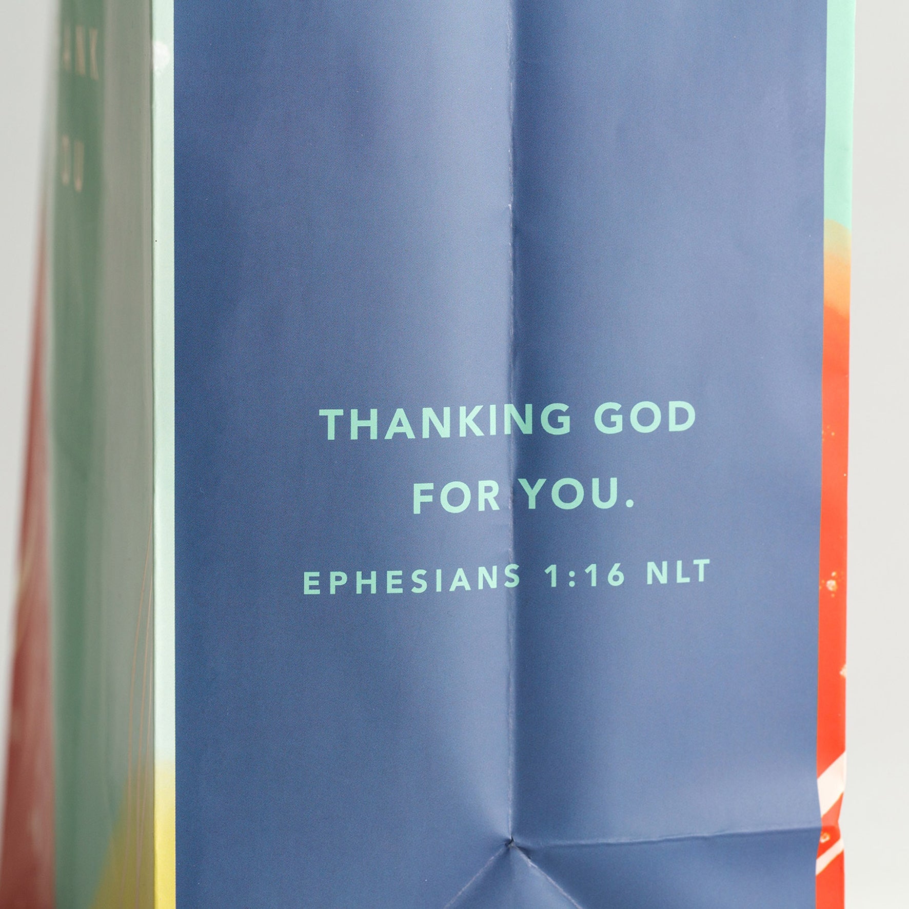Gift Bag Large: Thank You Gold Foil (Ephesians 1:16 Nlt)