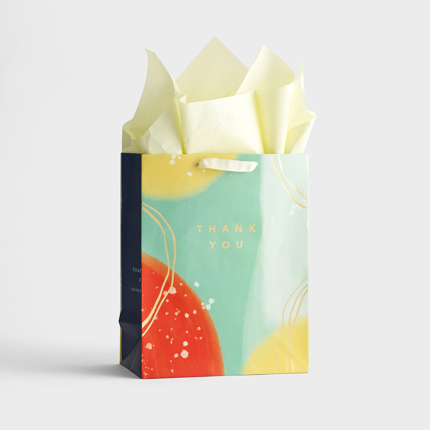 Gift Bag Large: Thank You Gold Foil (Ephesians 1:16 Nlt)