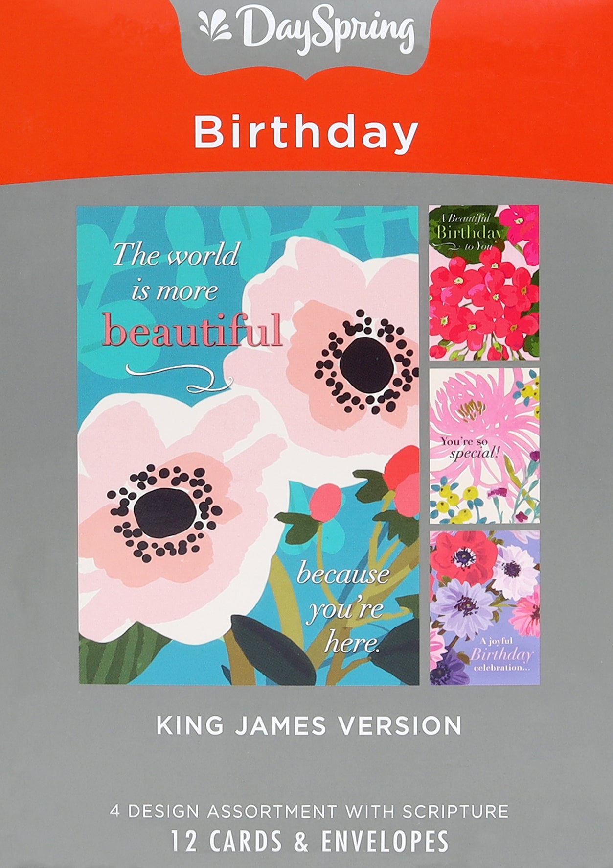 Boxed Cards Birthday: Close Up Floral (The Message)