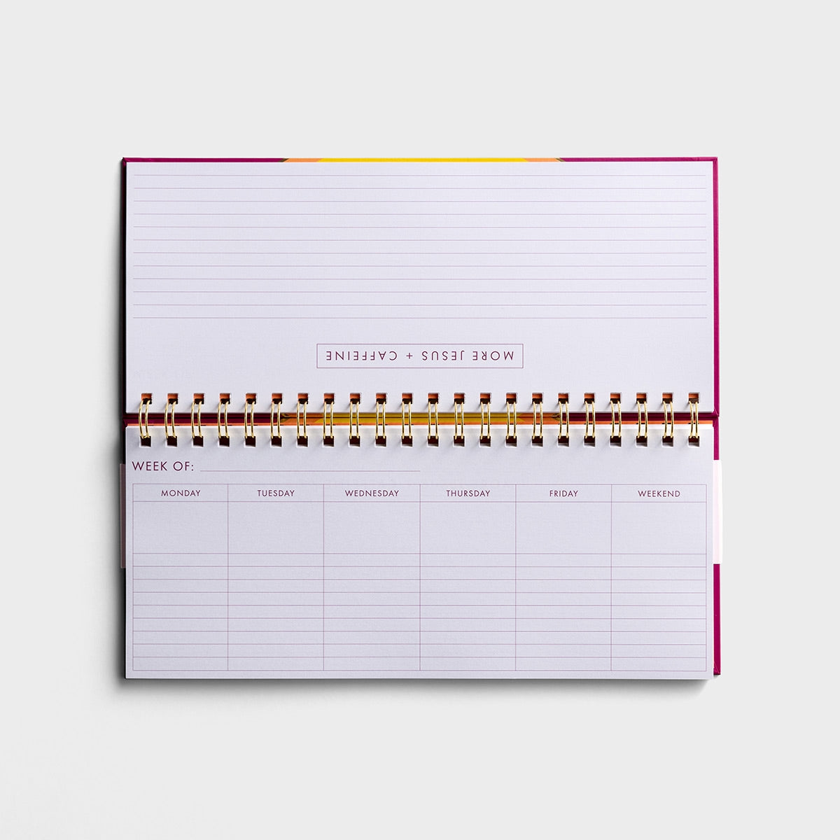 Undated Diary/Planner: Desktop Weekly Scheduler, More Jesus + Caffeine (Candace Collection)