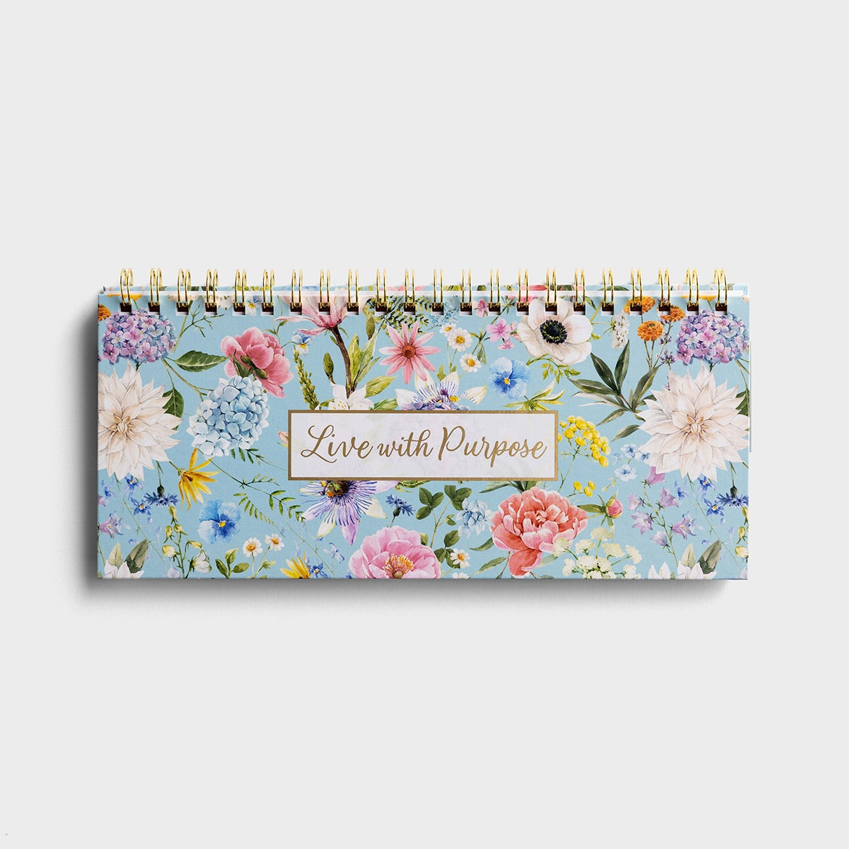 Undated Diary/Planner: Desktop Weekly Scheduler, Floral