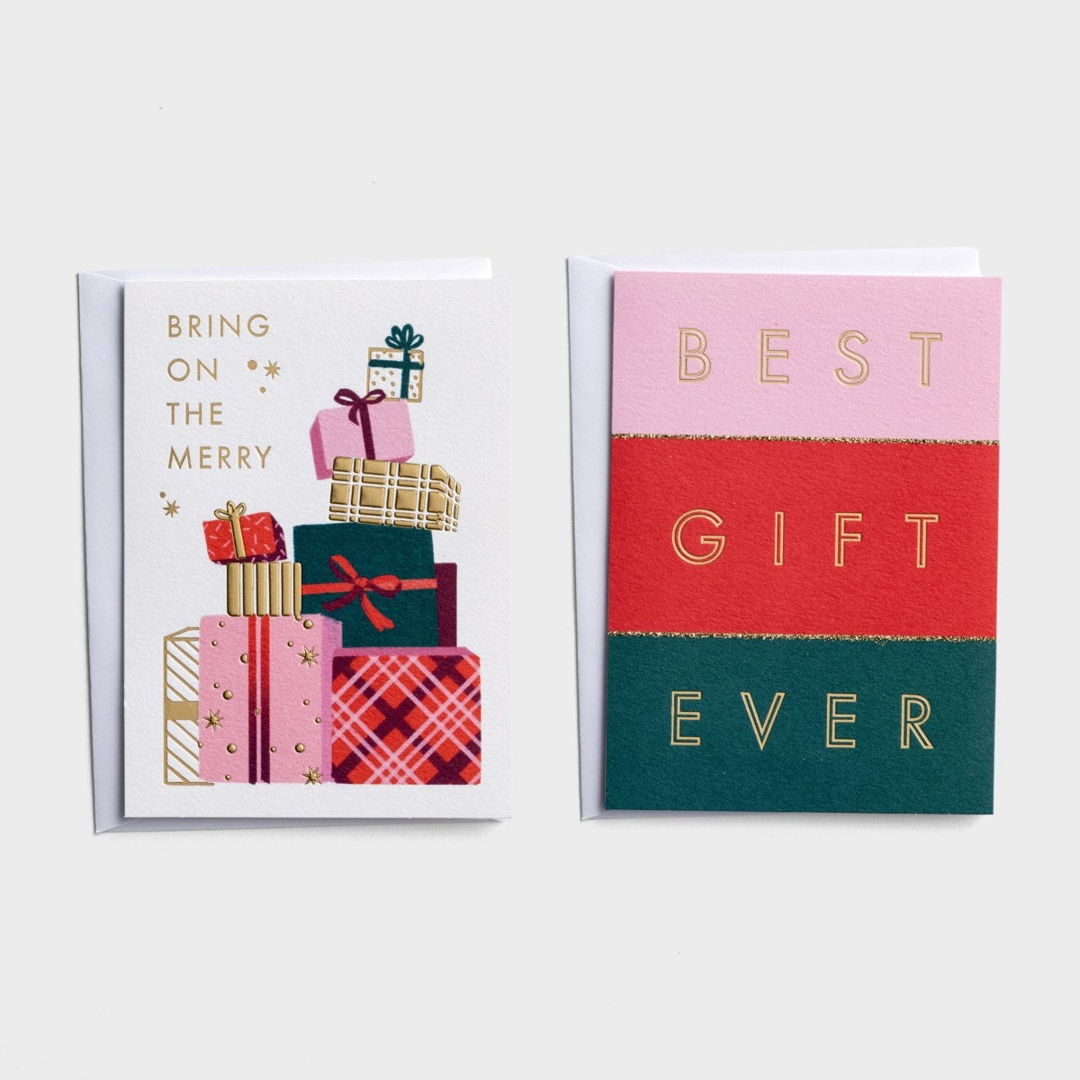Christmas Boxed Cards: Bring on the Merry Dual Pack (2 Cor 9:15 Niv/Luke 2:10) (Candace Collection)