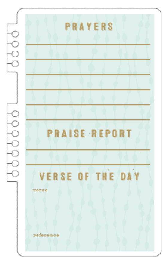 Snap in Spiral Planner Accessory For Dayspring Diary/Planners: Double Sided, Dry Erase