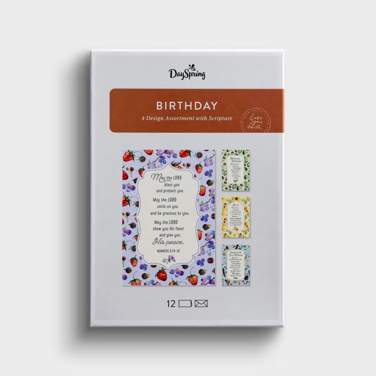 Boxed Cards Birthday: Country Patterns (3 each of 4 designs, 12 white envelopes)