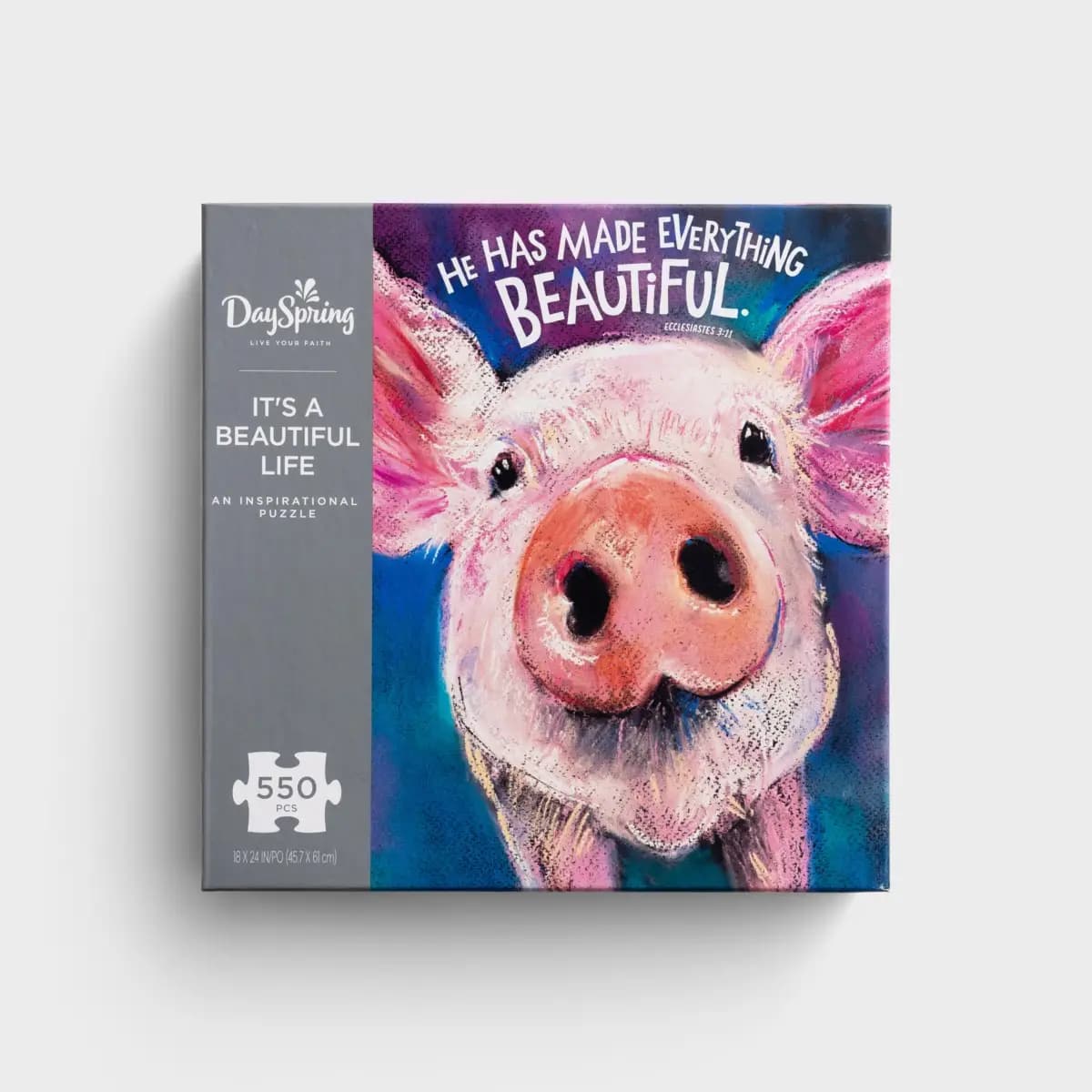 Jigsaw Puzzle, 550 Pieces: It's a Beautiful Life, Pig (Finished Size 609 X 457 Mm)