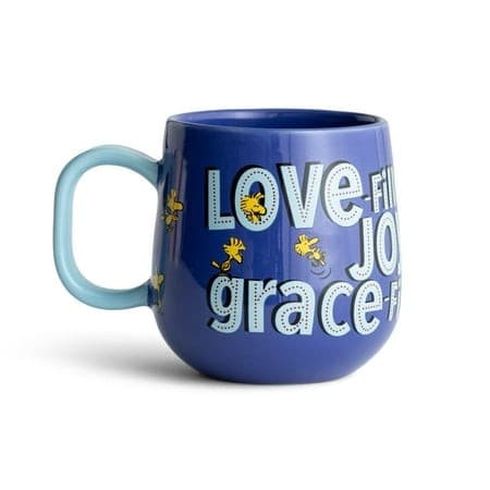 Ceramic Mug (414ml): Love Joy Grace (Peanuts) Blue/Yellow