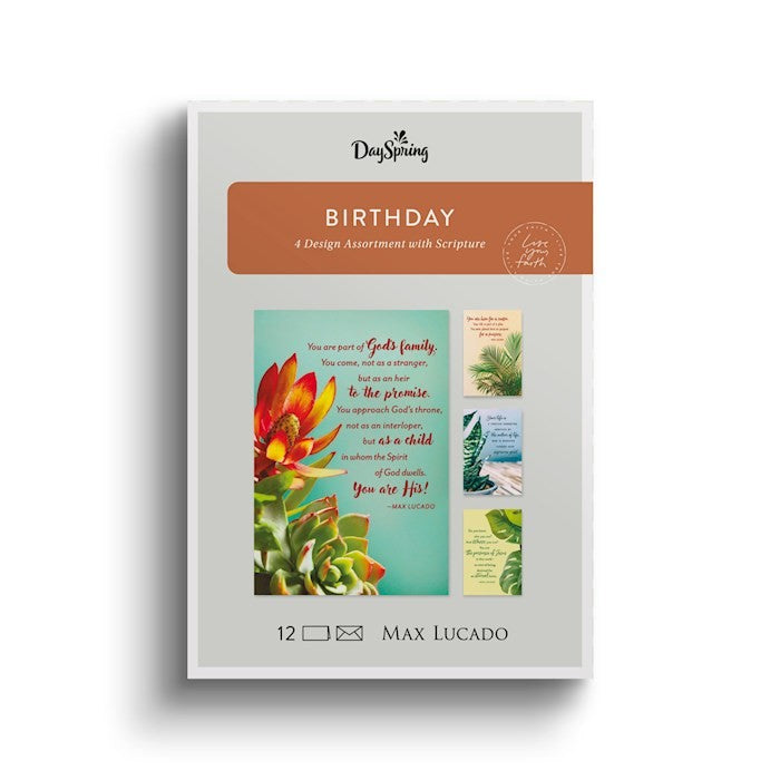 Boxed Cards Birthday: Max Lucado (3 each of 4 designs, 12 envelopes)