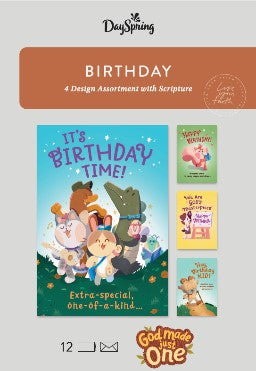 Boxed Cards Birthday: Kids (ICB) GMJO (3 each of 4 designs, 12 white envelopes)