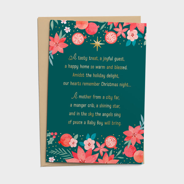 Christmas Boxed Cards: Floral Christmas Night, Isaiah 9:6 NRSV (18 Cards/Coloured Envelopes)