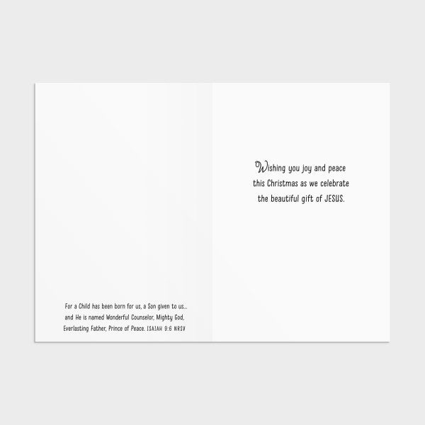 Christmas Boxed Cards: Floral Christmas Night, Isaiah 9:6 NRSV (18 Cards/Coloured Envelopes)