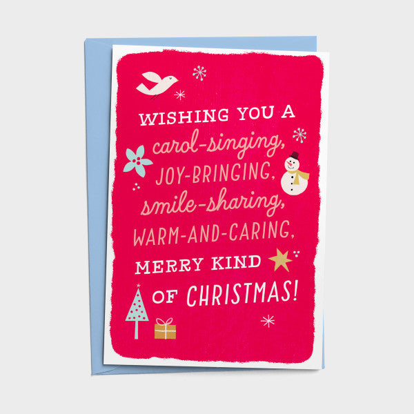 Christmas Boxed Cards: Carol Singing Good Steward, Red, Luke 2:10 NLT (18 Cards & Envelopes)