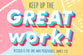 Poster Small: Great Work! (James 1:12)