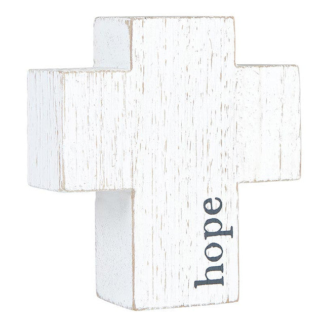 Cross: Hope, White (Paulownia Wood)