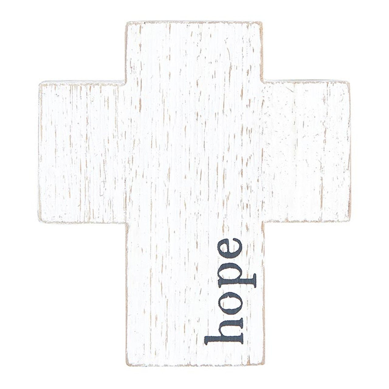 Cross: Hope, White (Paulownia Wood)