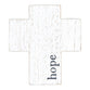 Cross: Hope, White (Paulownia Wood)