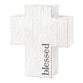 Cross: Blessed, White (Paulownia Wood)