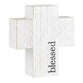 Cross: Blessed, White (Paulownia Wood)