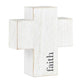 Cross: Faith, White (Paulownia Wood)