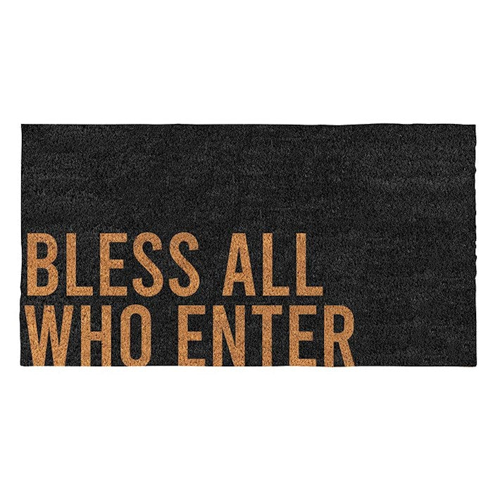 Large Door Mat: Bless all who enter (Coir Rubber)