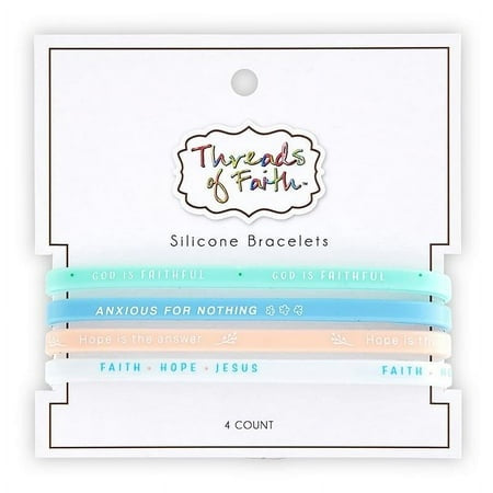 Bracelet (4 pack): God is Faithful (Silicone)