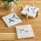 Ceramic Coaster and Holder (Set of 4): Square