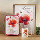 Framed Wall Art: Love Never Fails (Poppies, Solid Wood)
