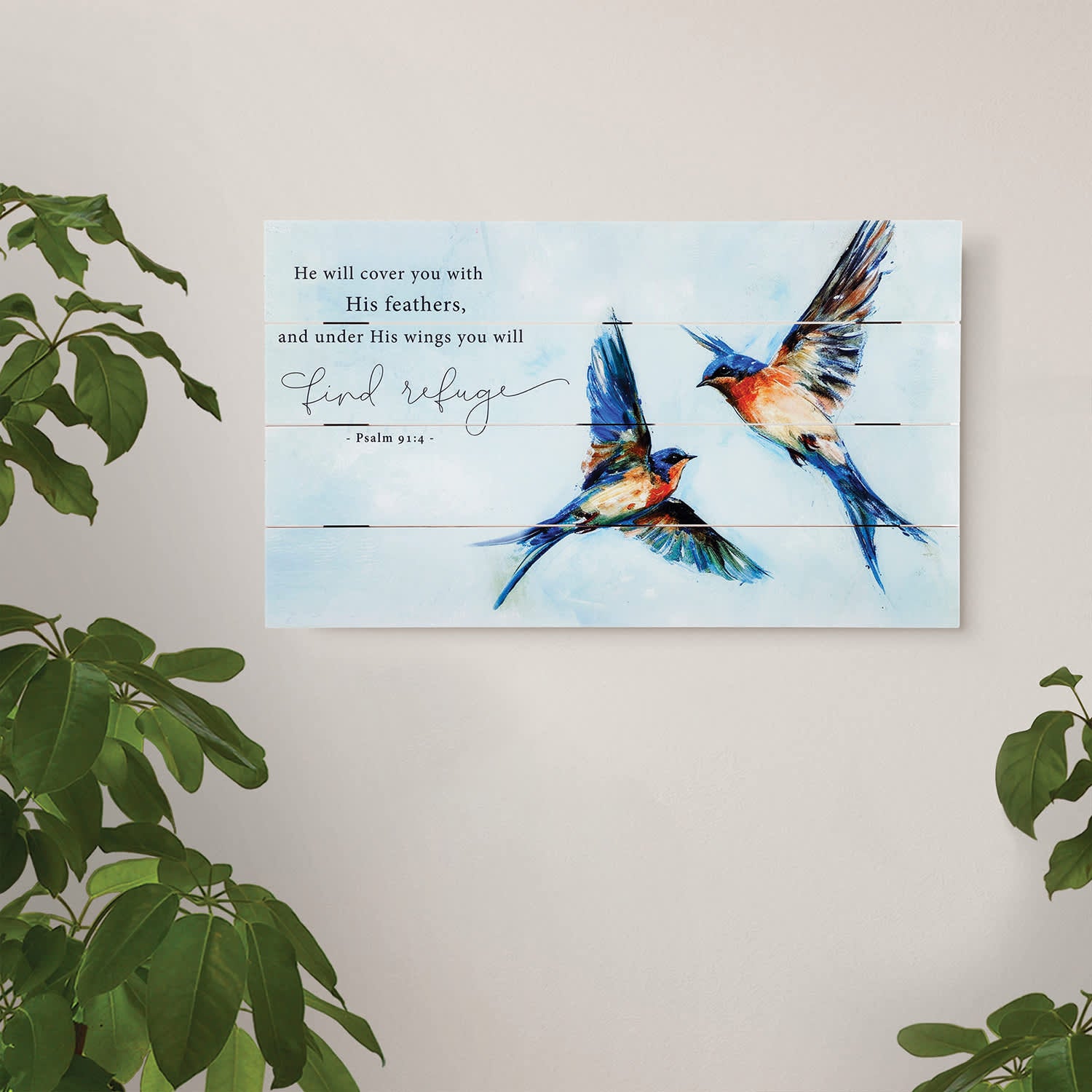 Pallet Wall Art: His Wings (Pine)