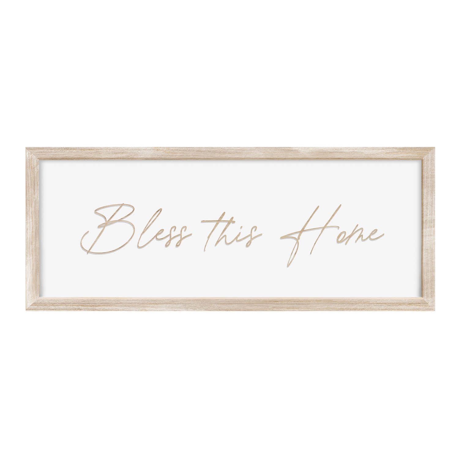 Carved Wall Art: Bless This Home (Pine/MDF)