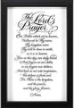 Framed Wall Art: Lords Prayer, Black Frame/Clear Glass