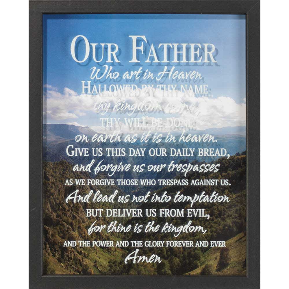 Framed Wall Art: Lords Prayer, Sky