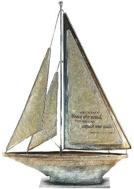 Sailboat: We Cannot Direct the Wind 'Bertha Calloway' (Cream) (Metal)