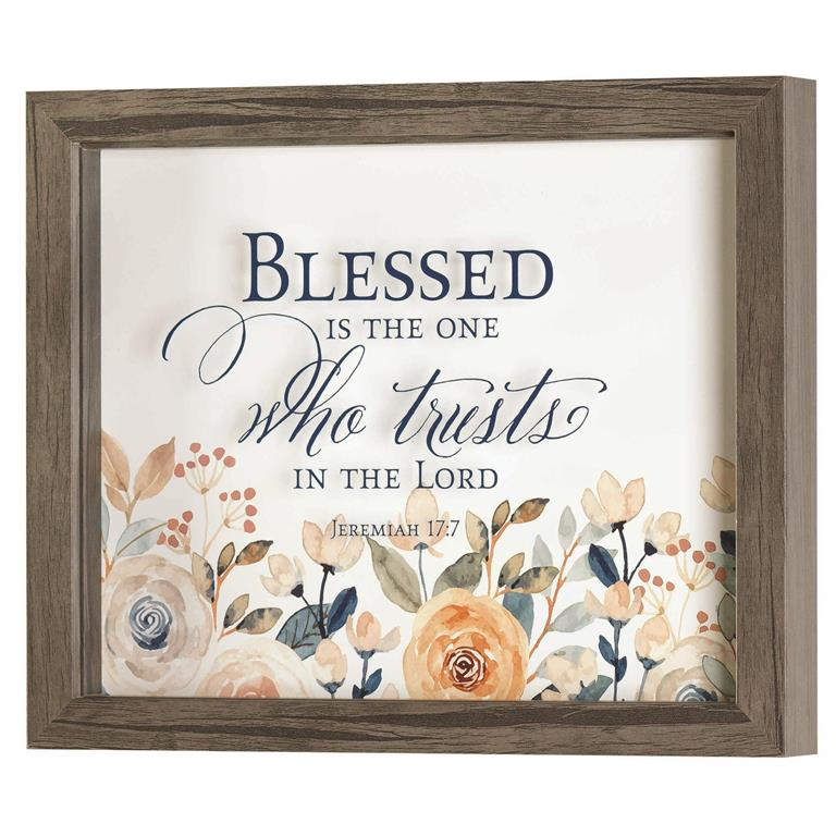 Framed Art: Blessed Jer. 17:7 (MDF)