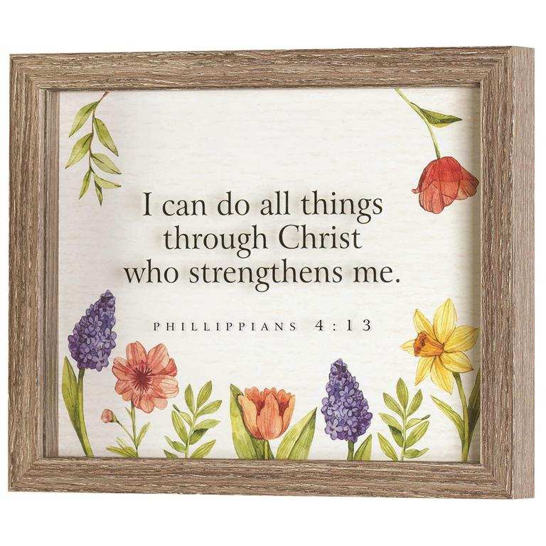 Framed Art: I Can Do All Phil .4:13 (MDF)
