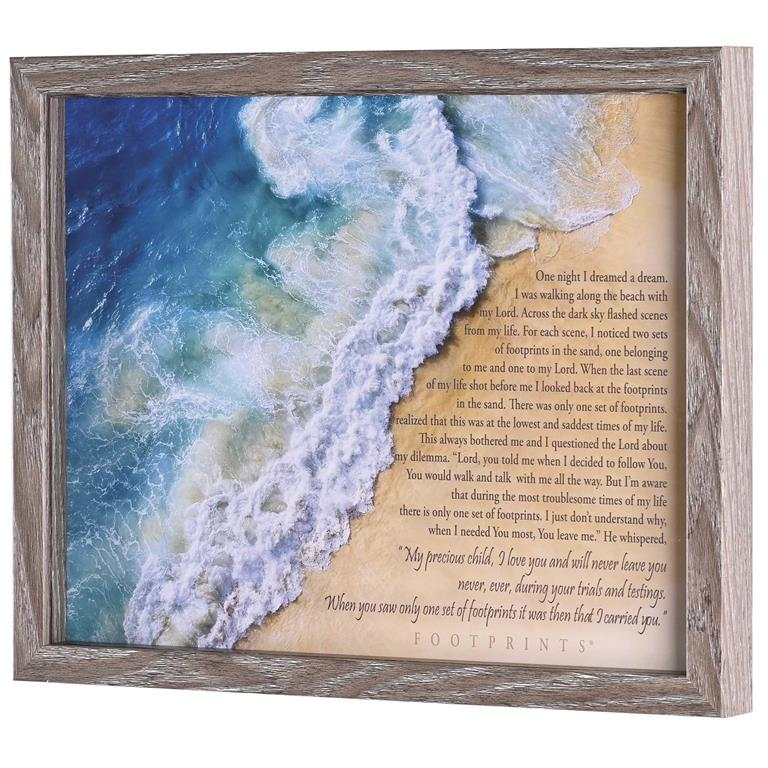 Framed Wall Art: Footprints (MDF)