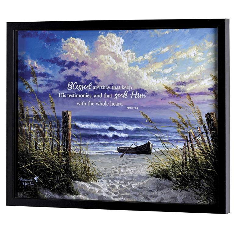 Framed Wall Art: Blessed Are They (MDF)